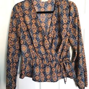 Long Sleeved Printed Blouse